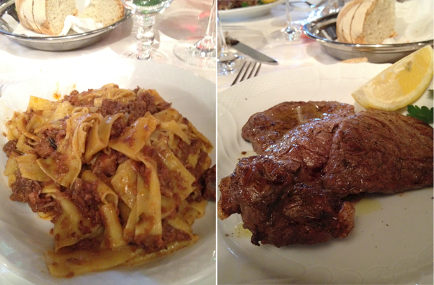 pratos típicos da Toscana em delicioso restaurante no Mugello