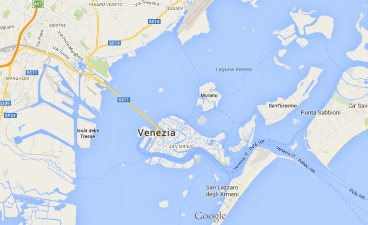 Mapa de Veneza
