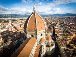 A catedral de Florença vista do alto