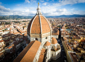 A catedral de Florença vista do alto