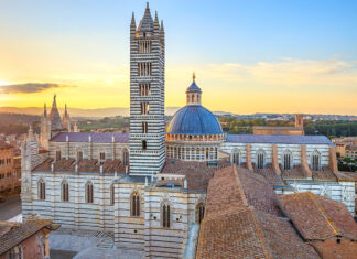 Siena vista do alto, uma cidade que não pode ficar de fora de um roteiro de 7 dias na Toscana