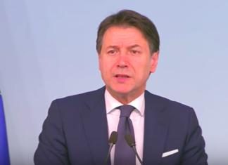 o premier italiano Giuseppe Conte anuncia os dois primeiros casos confirmados de coronavirus