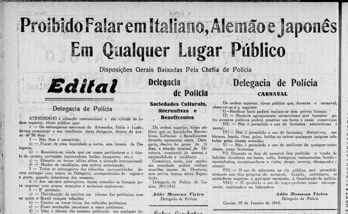 proibido falar italiano no Brasil