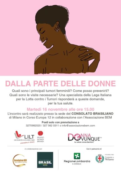 saúde feminina no Consulado do Brasil em Milão