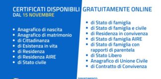 certidões italianas online grátis