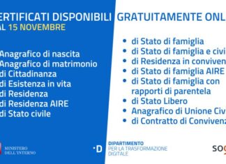 certidões italianas online grátis
