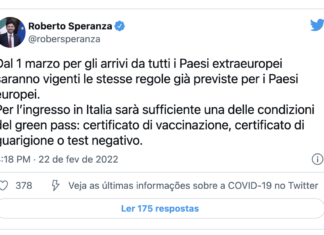 italia reabre ao turismo a partir de 1º de março de 2022