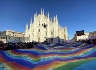 manifestações pela paz em Milão