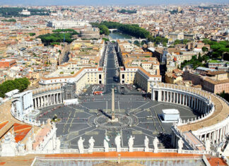 Vista da cúpula da Basílica de S. Pedro