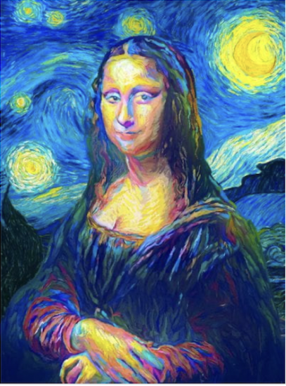 NFT "Mona Lisa x Van Gogh #1 (67 of 80) criado por MartiWong e vendido na Binance NFT