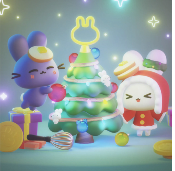 Pancake Christmas é um dos modelos disponíveis da coleção de Pancake Bunnies na Binance NFT