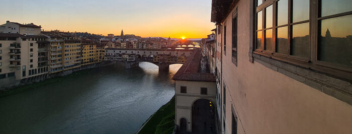 uffizi por do sol
