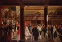 Cerimônia de casamento de D. Pedro II, imperador do Brasil, realizada na Italia