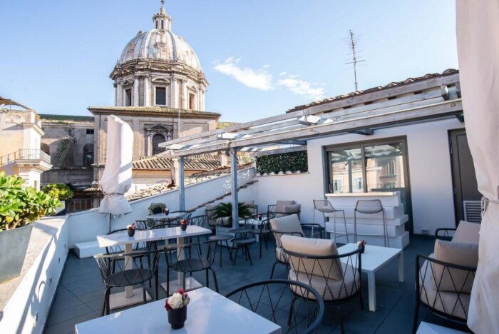 Terraço do Hotel Lunetta - hotel em Roma com rooftop