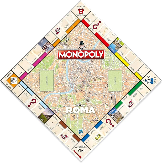 Monopoly Roma: jogue e descubra a capital italiana no tabuleiro 1 O tabuleiro do jogo Monopoly foi totalmente inspirado na cidade de Roma