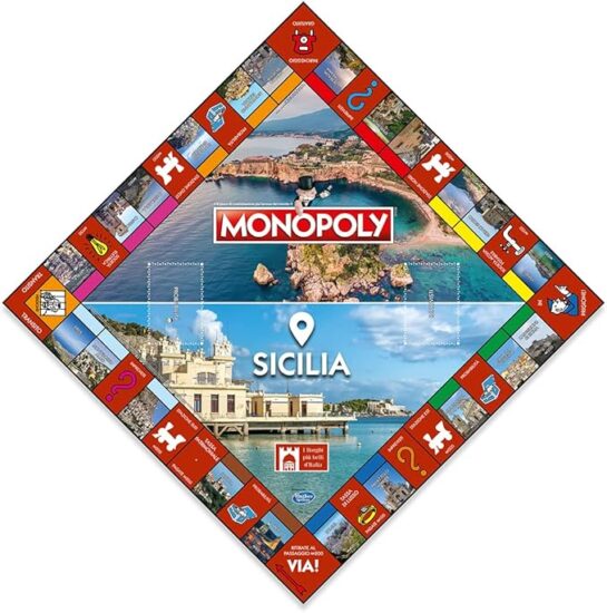 Monopoly Roma: jogue e descubra a capital italiana no tabuleiro 4 Jogo de tabuleiro Monopoly Sicilia