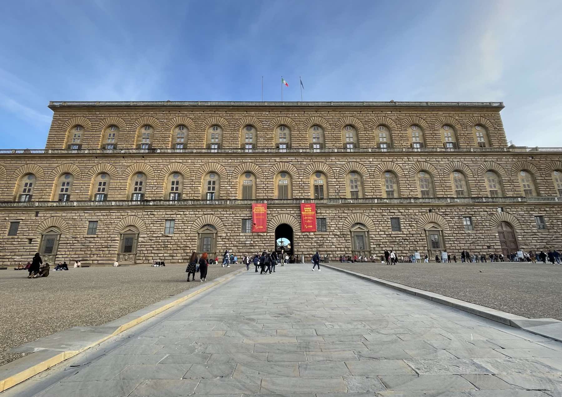 Fachada do Palácio Pitti de Florença (foto de 06/11/2022)