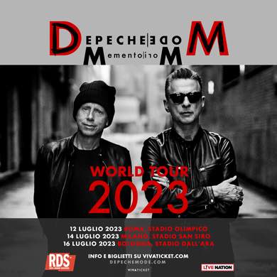 Shows do Depeche Mode na Italia - cartaz Depeche Mode World Tour 2023