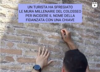 turista vandaliza coliseu