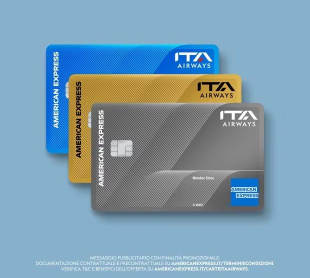 Novos Cartões Amex ITA Airways 1 cartões de crédito co-branded ITA Airways e American Express