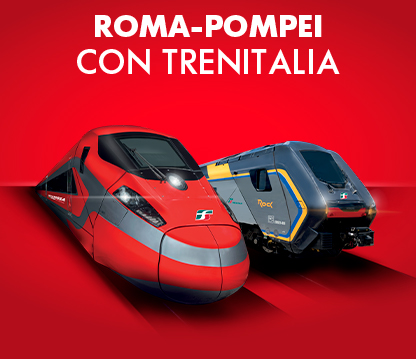 trem Roma-Pompeia com Trenitalia cartaz oficial