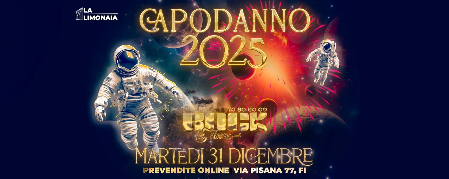 Festa de Ano Novo Back In Time na Limonaia di Villa Strozzi