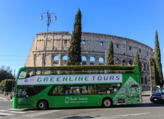 ônibus turístico Green Line Tours em Roma