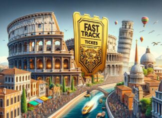 Ingressos Fura-Fila na Itália que você deveria comprar - ilustração mostra as principais atrações da Italia em cidades diferentes