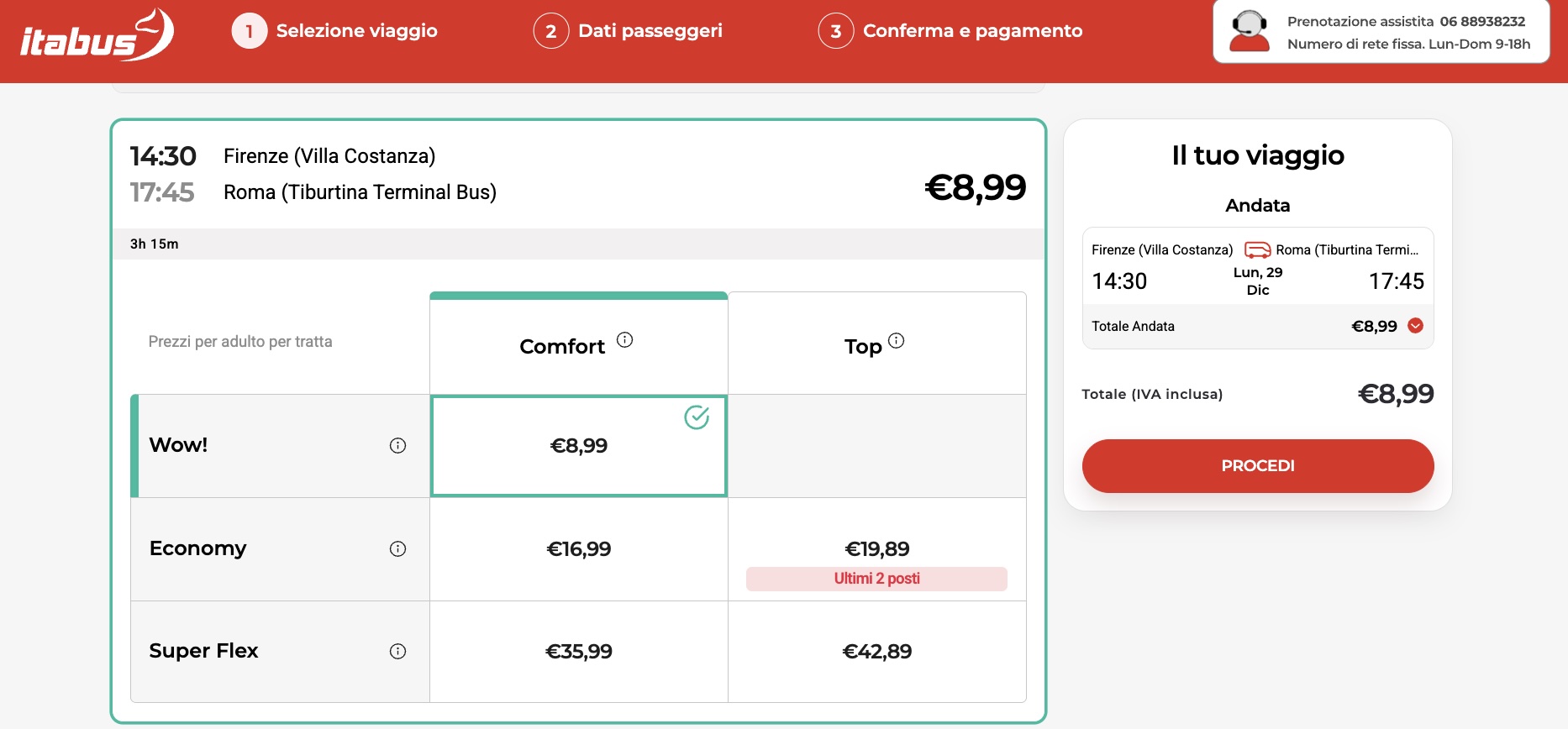 Melhor forma de ir de Florença a Roma 5 Tarifas para ir de Florença a Roma viajando de ônibus com a Itabus