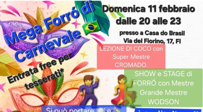 Carnaval para brasileiros em Florença
