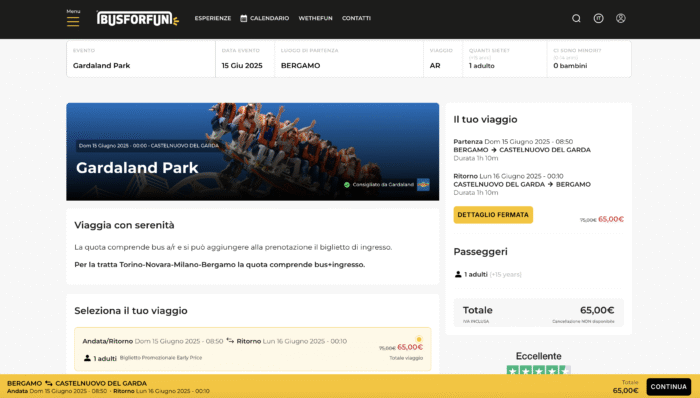 Parques de diversão na Itália: os maiores e melhores 8 Ônibus ida e volta para Gardaland saindo de várias cidades italianas da Bus For Fun