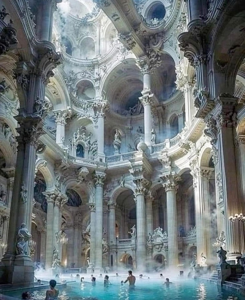 Foto fake das Termas de Caracalla: esse lugar não existe e nunca existiu em Roma