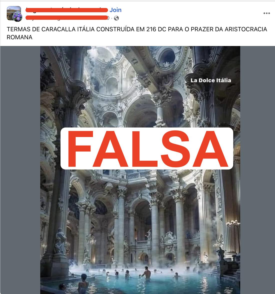 Imagem das Termas de Caracalla Falsa - Fake