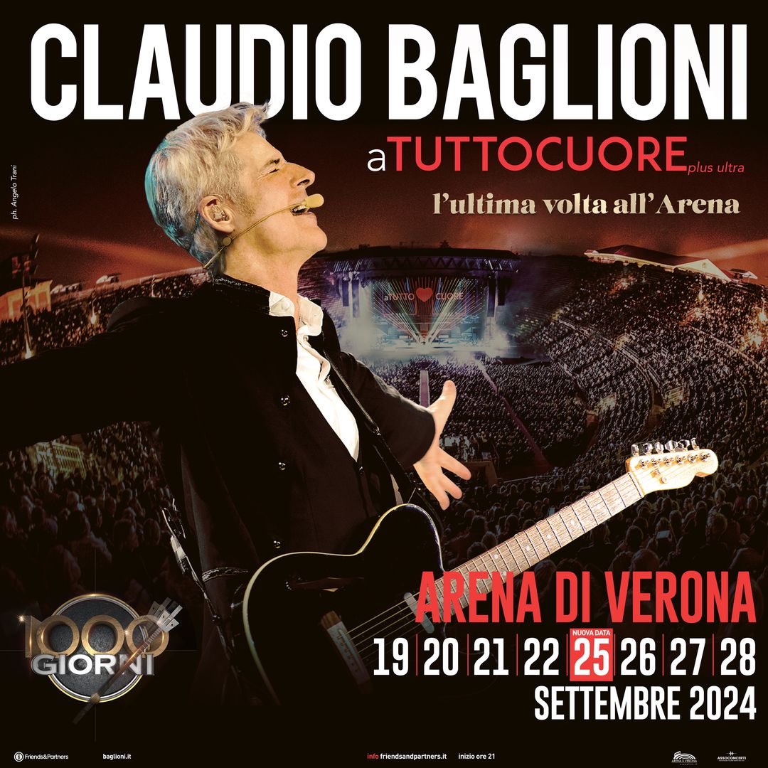 Ingressos Claudio Baglioni na Arena de Verona 1 Ingressos Claudio Baglioni na Arena de Verona