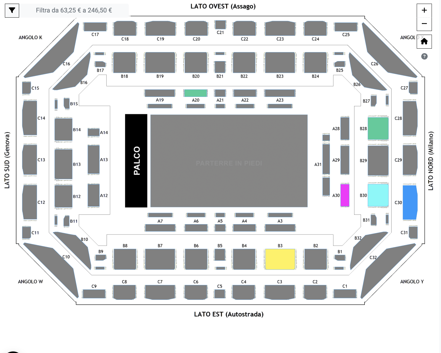 Jamiroquai em Milão: única data na Itália no The Heels of Steel Tour 2025 1 Jamiroquai em Milão: única data na Itália no The Heels of Steel Tour 2025 - mapa do Unipol Forum em Assago