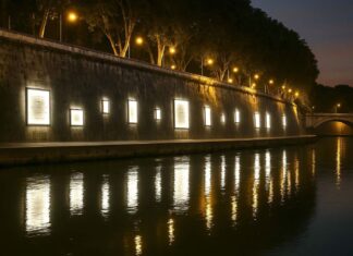Luminis: a nova instalação luminosa no Tevere transforma Roma em um palco urbano
