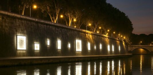 Luminis: a nova instalação luminosa no Tevere transforma Roma em um palco urbano