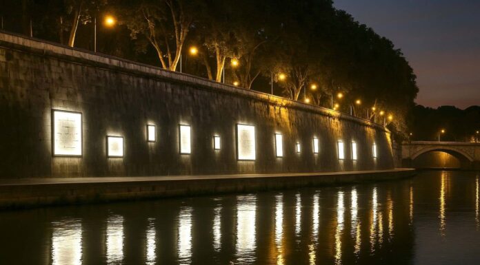 Luminis: a nova instalação luminosa no Tevere transforma Roma em um palco urbano Luminis: a nova instalação luminosa no Tevere transforma Roma em um palco urbano