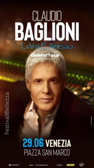 Claudio Baglioni abre seu GrandTour em Veneza na Piazza San Marco