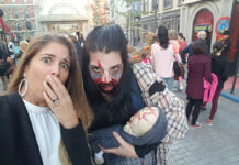 Monstros e personagens assustadores no Halloween Cinecittà World