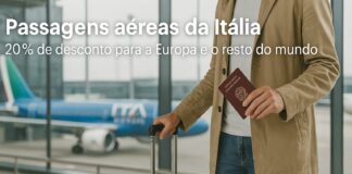 Código Promocional ITA Airways: 20% de desconto em voos internacionais saindo da Itália