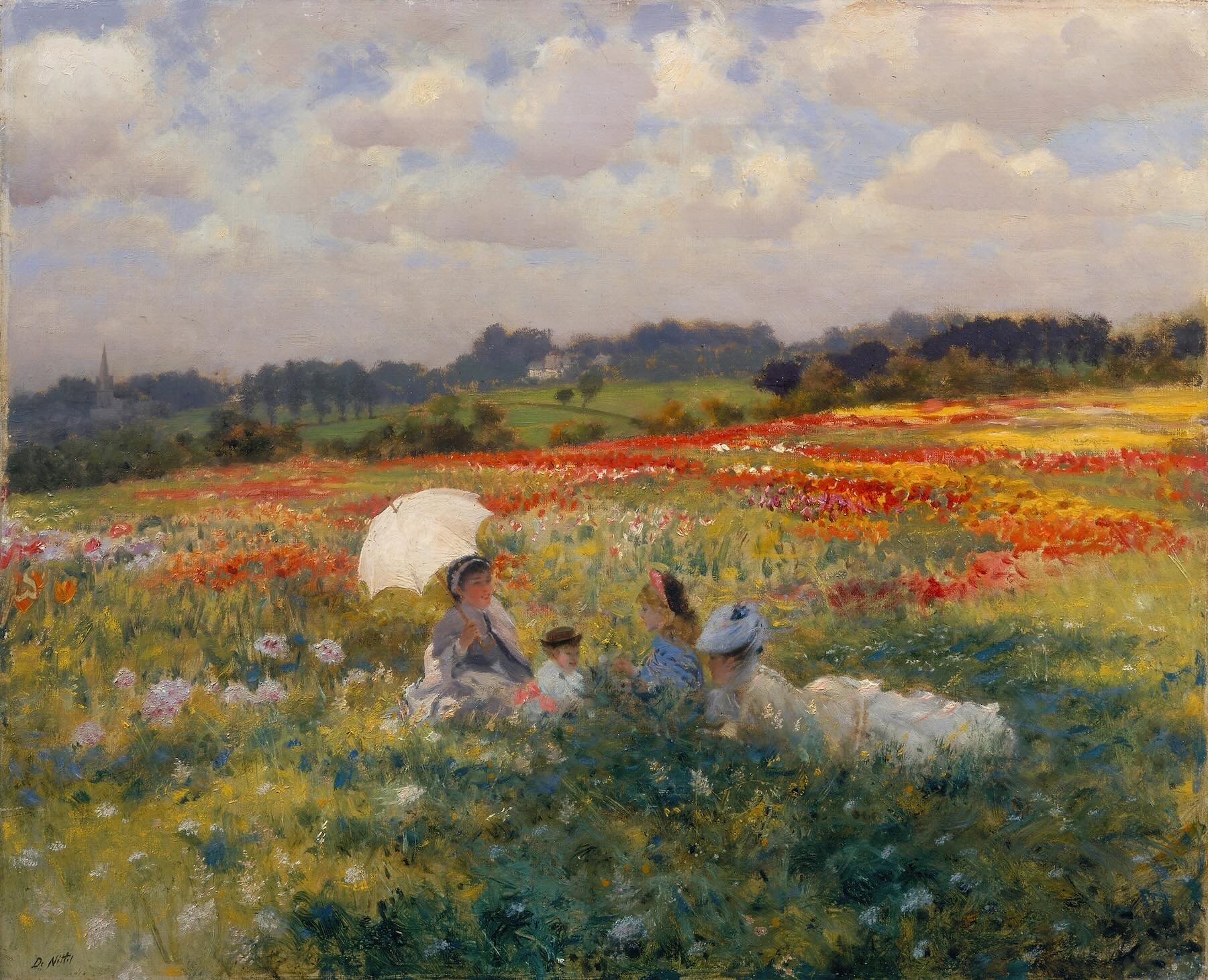 Obra de Giuseppe De Nittis em exposição no Palazzo Blu, em Pisa, na exposição Belle Époque