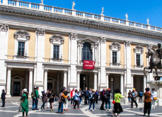 medalhas capitolinas no Palazzo dei Conservatori em Roma
