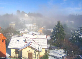 primeira neve na Toscana