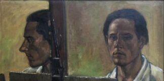 Auto-retrato de Alfredo Catarsini em exibição na cidade de Montecatini Terme, Toscana - Mostra Il Novecento di Catarsini em Montecatini Terme: como visitar (e por que vale encaixar no roteiro)