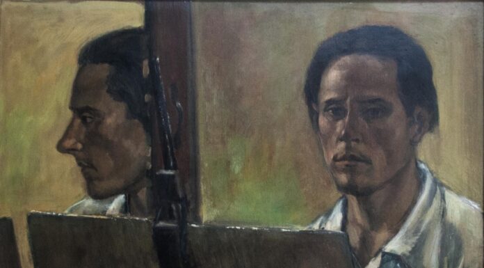 Auto-retrato de Alfredo Catarsini em exibição na cidade de Montecatini Terme, Toscana - Mostra Il Novecento di Catarsini em Montecatini Terme: como visitar (e por que vale encaixar no roteiro)