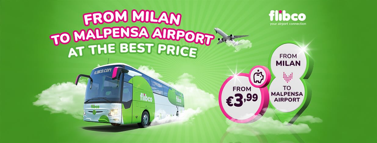 Nova Linha de Ônibus Conecta Milão ao Aeroporto de Malpensa por Apenas €3,99 1 Promoção Flibco de/para o Aeroporto Malpensa