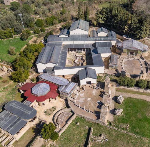 villa romana del casale foto aerea