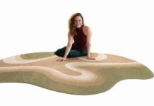 O tapete Rio dos Cocares da designer brasileira Luciana Teixeira pode ser conferido em Milão no Fuorisalone 2026