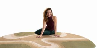 O tapete Rio dos Cocares da designer brasileira Luciana Teixeira pode ser conferido em Milão no Fuorisalone 2026
